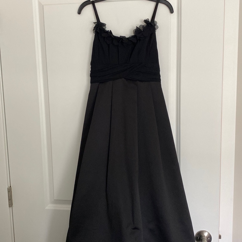David’s Bridal Long formal black dress teen sz 14